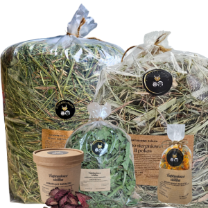 Zestaw Spokojny Brzuszek dla królika - rotacja diety siano + zioła+warzywa