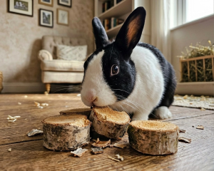 Krążki brzozowe - naturalna zabawka dla królika