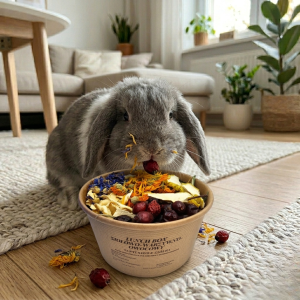 Lunch box ziołowo-owocowo-warzywny dla królika