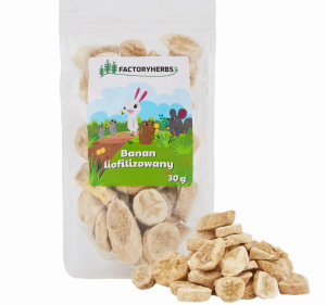 Banan liofilizowany dla królika Factoryherbs 30g