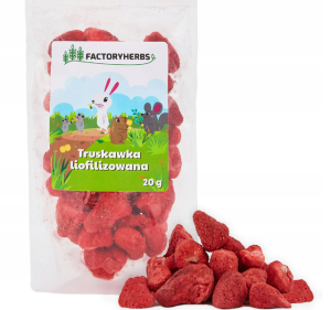 Truskawka liofilizowana dla królika 20g Factoryherbs